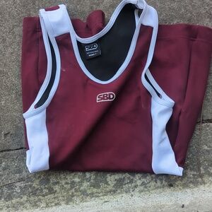 SBD Maroon and White Powerlifting Singlet Women's Small